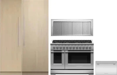 5 Piece Package Includes Refrigerator, Freezer, Range, Hood And Dishwasher